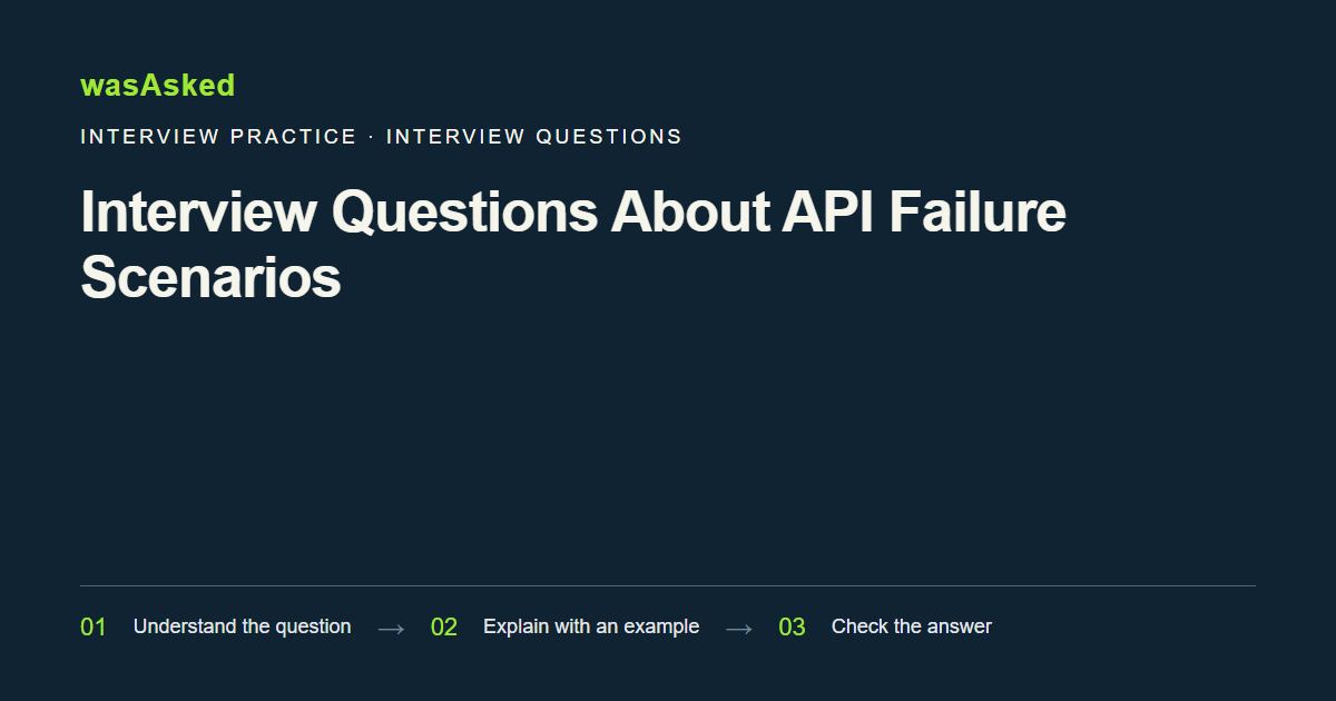 Feature image for Interview Questions About API Failure Scenarios