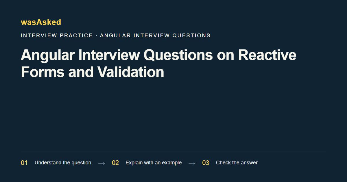 Feature image for Angular Interview Questions on Reactive Forms and Validation