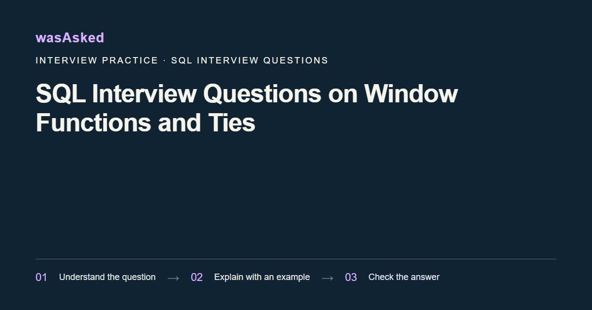 Feature image for SQL Interview Questions on Window Functions and Ties