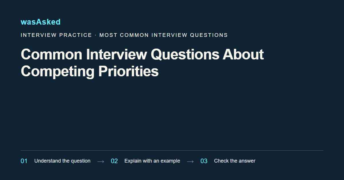 Feature image for Common Interview Questions About Competing Priorities