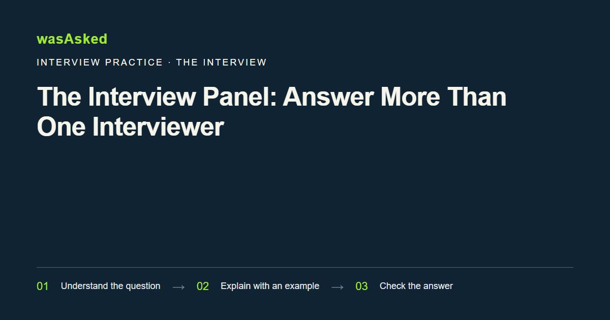 Feature image for The Interview Panel: Answer More Than One Interviewer