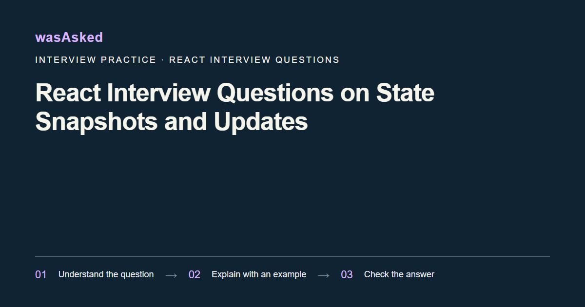 Feature image for React Interview Questions on State Snapshots and Updates
