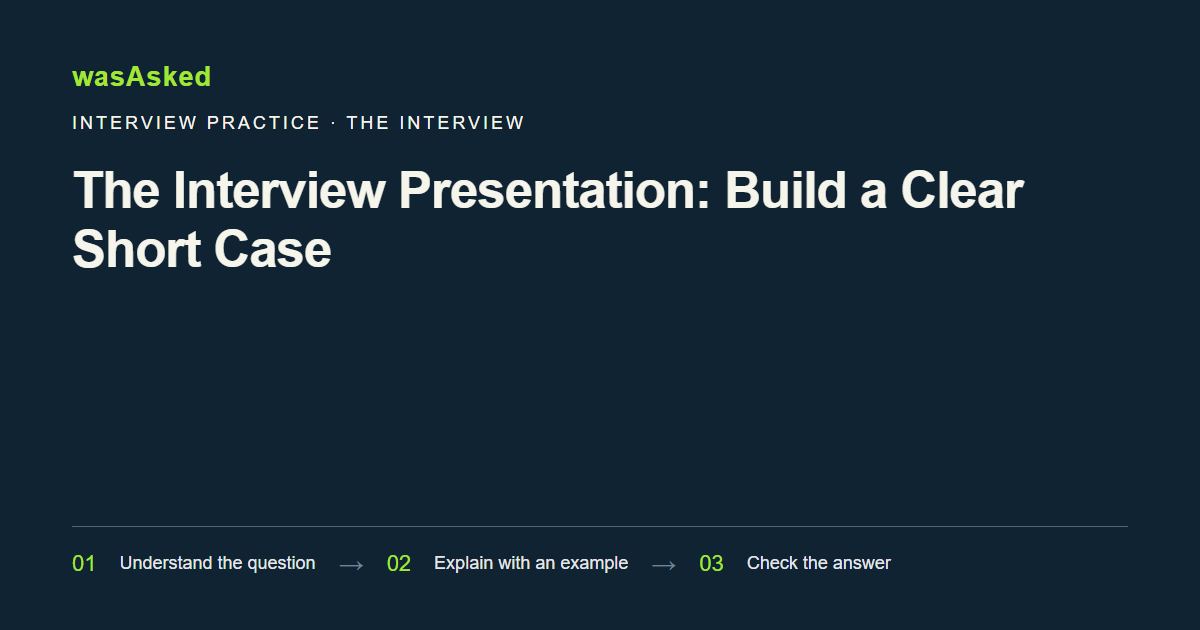 Feature image for The Interview Presentation: Build a Clear Short Case
