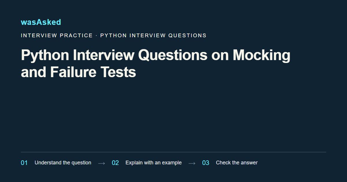 Feature image for Python Interview Questions on Mocking and Failure Tests
