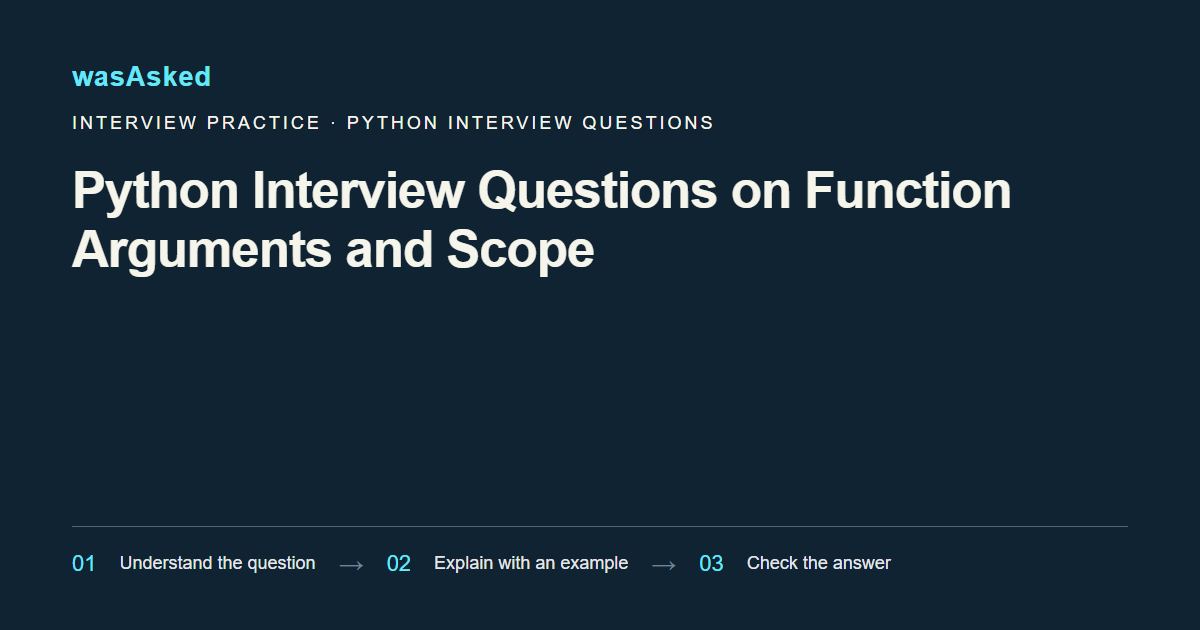 Feature image for Python Interview Questions on Function Arguments and Scope
