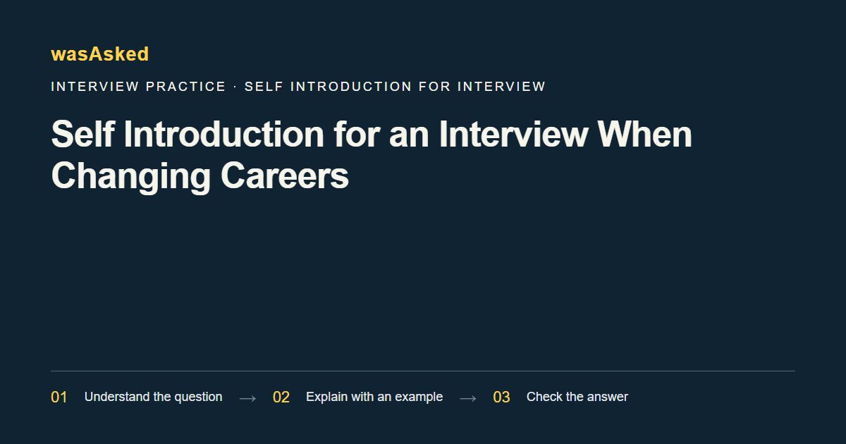 Feature image for Self Introduction for an Interview When Changing Careers