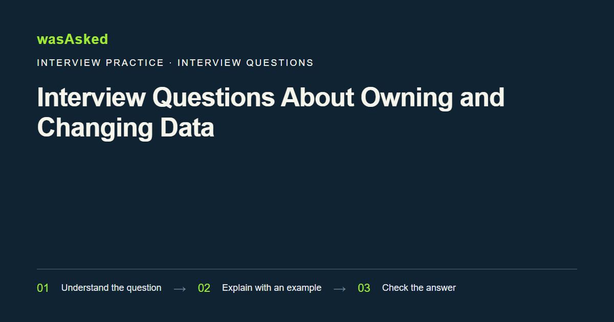 Feature image for Interview Questions About Owning and Changing Data