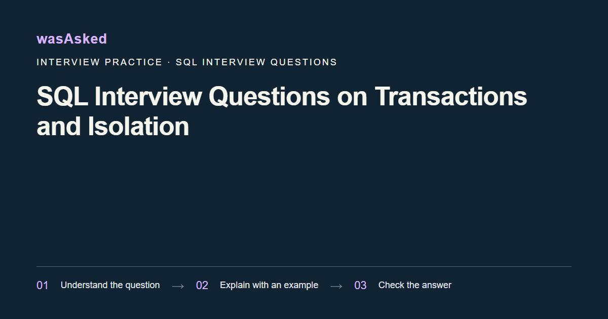 Feature image for SQL Interview Questions on Transactions and Isolation